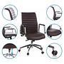 ASPERA 10 Swivel office chair with castors Leather Brown 2