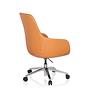 BARENO Office chair with casters Leather Orange 3