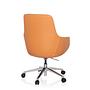 BARENO Office chair with casters Leather Orange 5