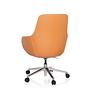 BARENO Office chair with casters Leather Orange 6