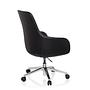 BARENO Office chair with castors Leather Black 3