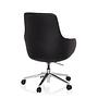 BARENO Office chair with castors Leather Black 5
