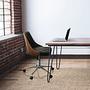 CENCA Office Chair Swivel with Casters Faux Leather Black 3