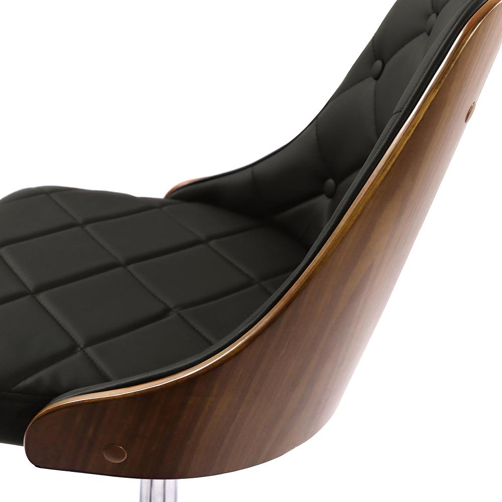 CENCA Office Chair Swivel with Casters Faux Leather Black 2
