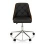 CENCA Office Chair Swivel with Casters Faux Leather Black 0