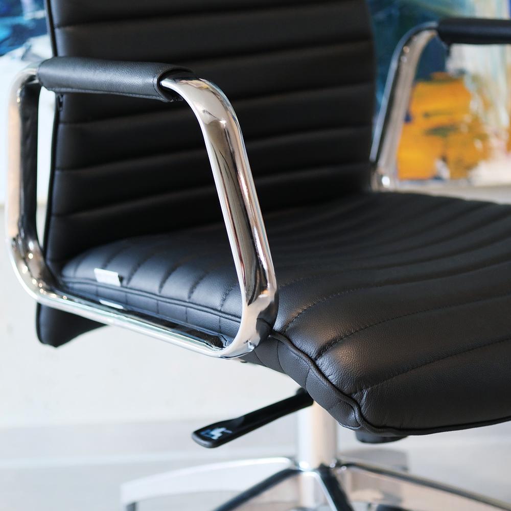 ASPERA 20 Office chair with casters Nappa leather Black 5