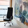 ASPERA 20 Office chair with casters Nappa leather Black 6
