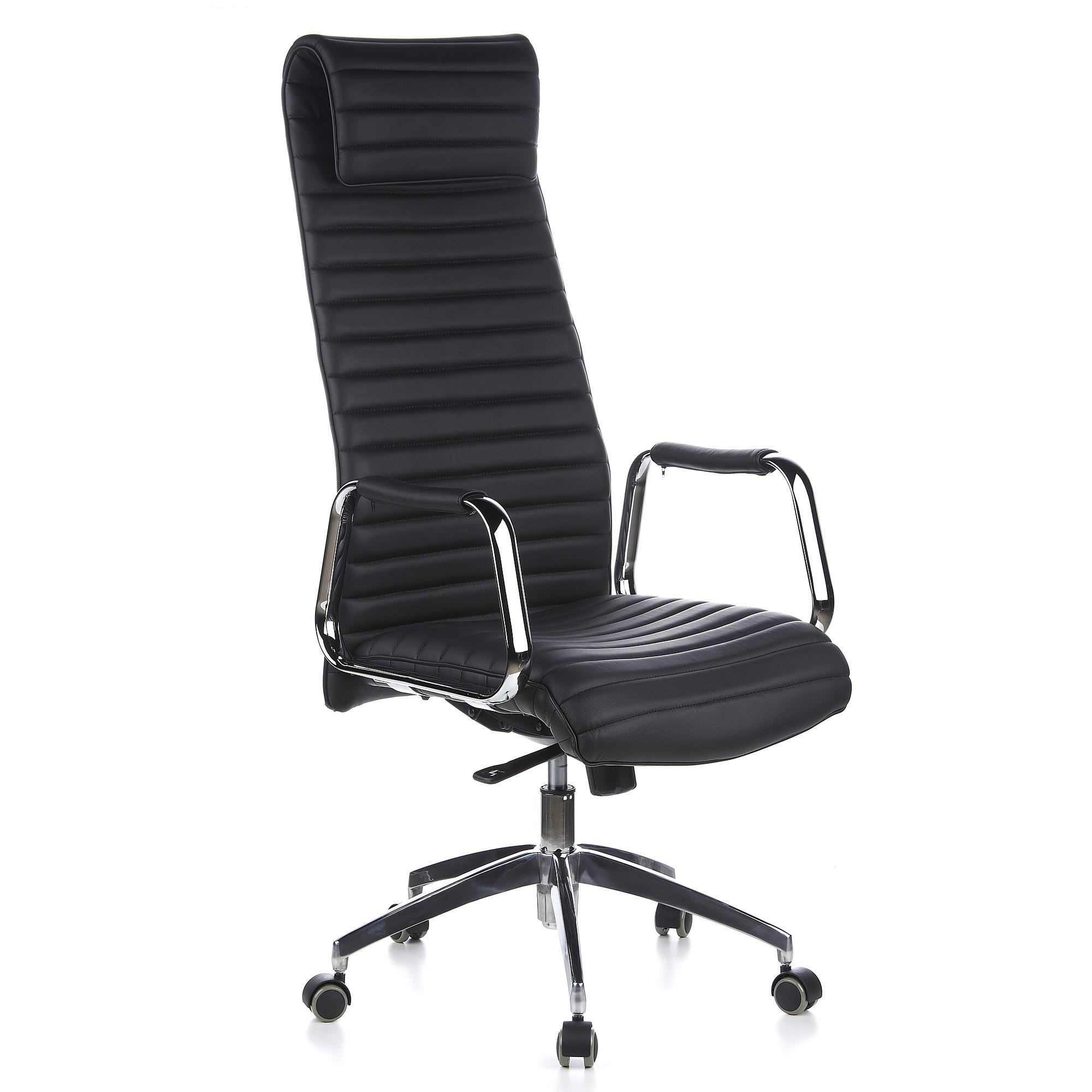 ASPERA 20 Office chair with casters Nappa leather Black 9