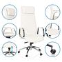 ASPERA 20 Office chair with casters Nappa leather White 2