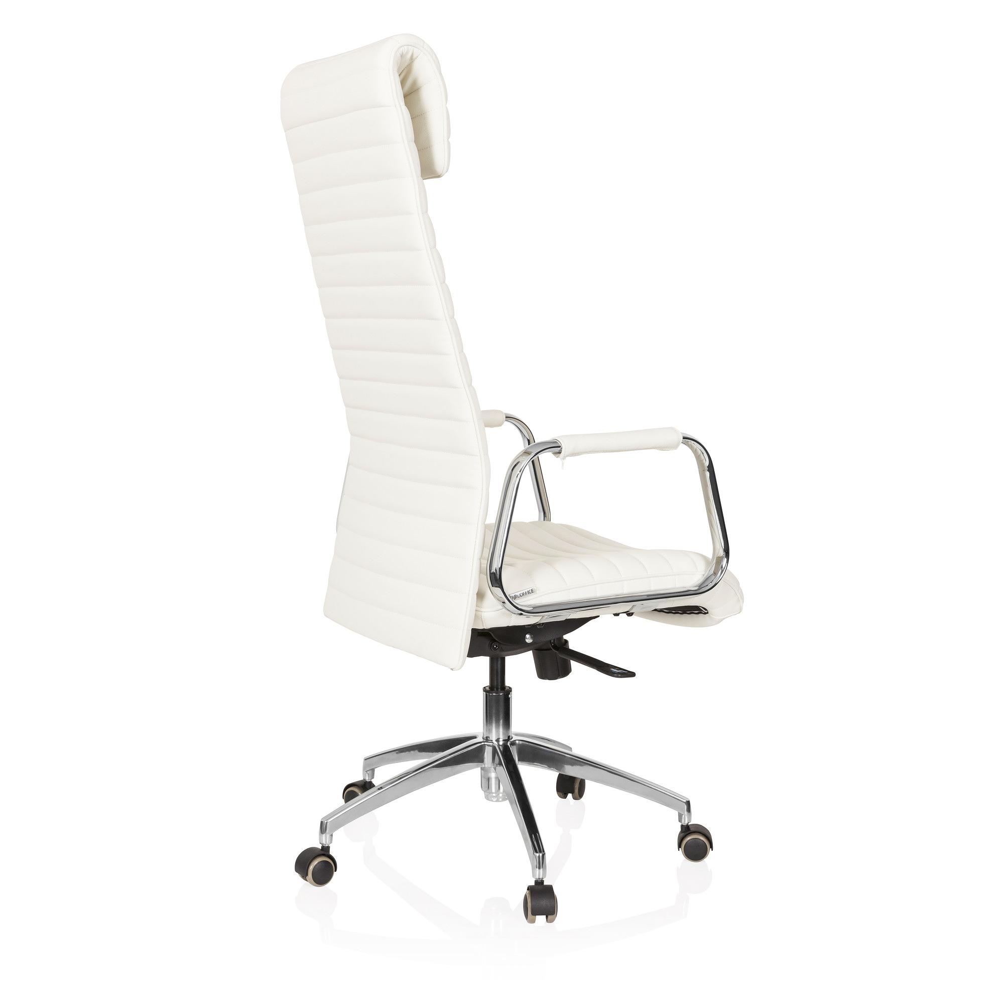 ASPERA 20 Office chair with casters Nappa leather White 7