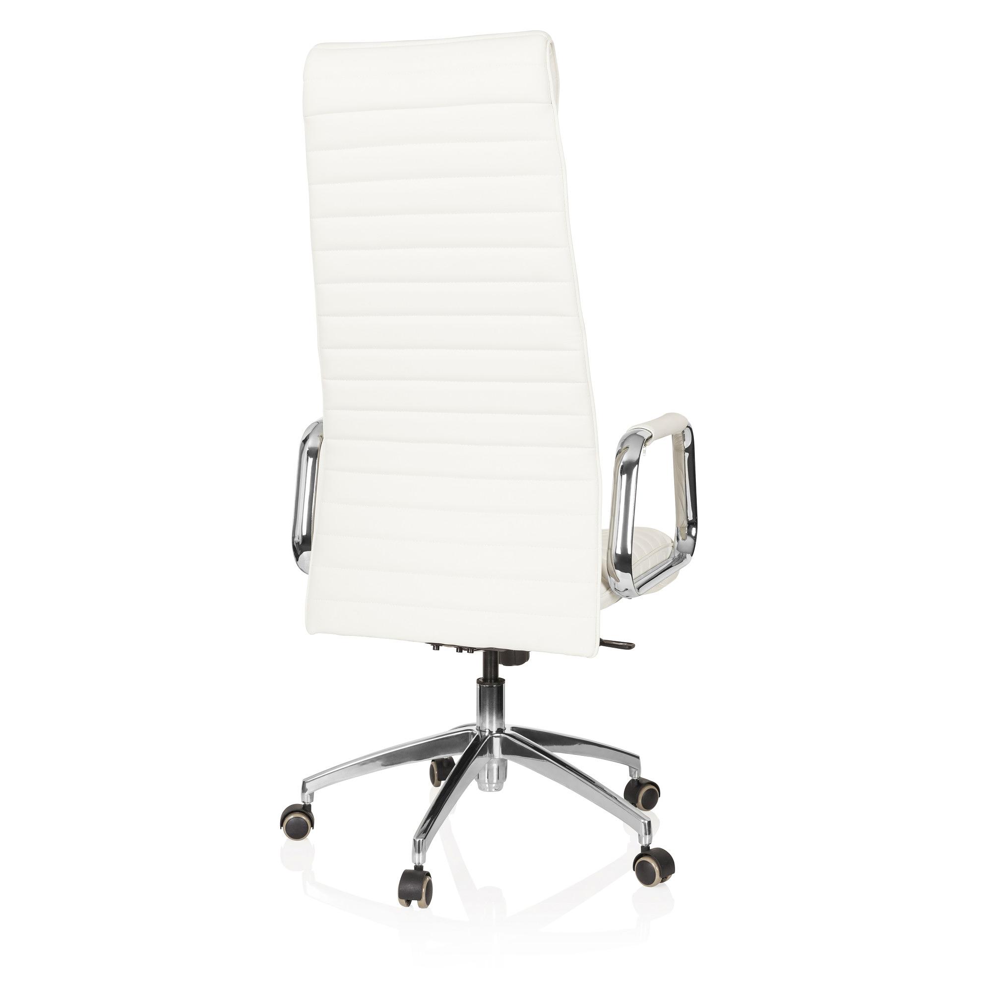 ASPERA 20 Office chair with casters Nappa leather White 8