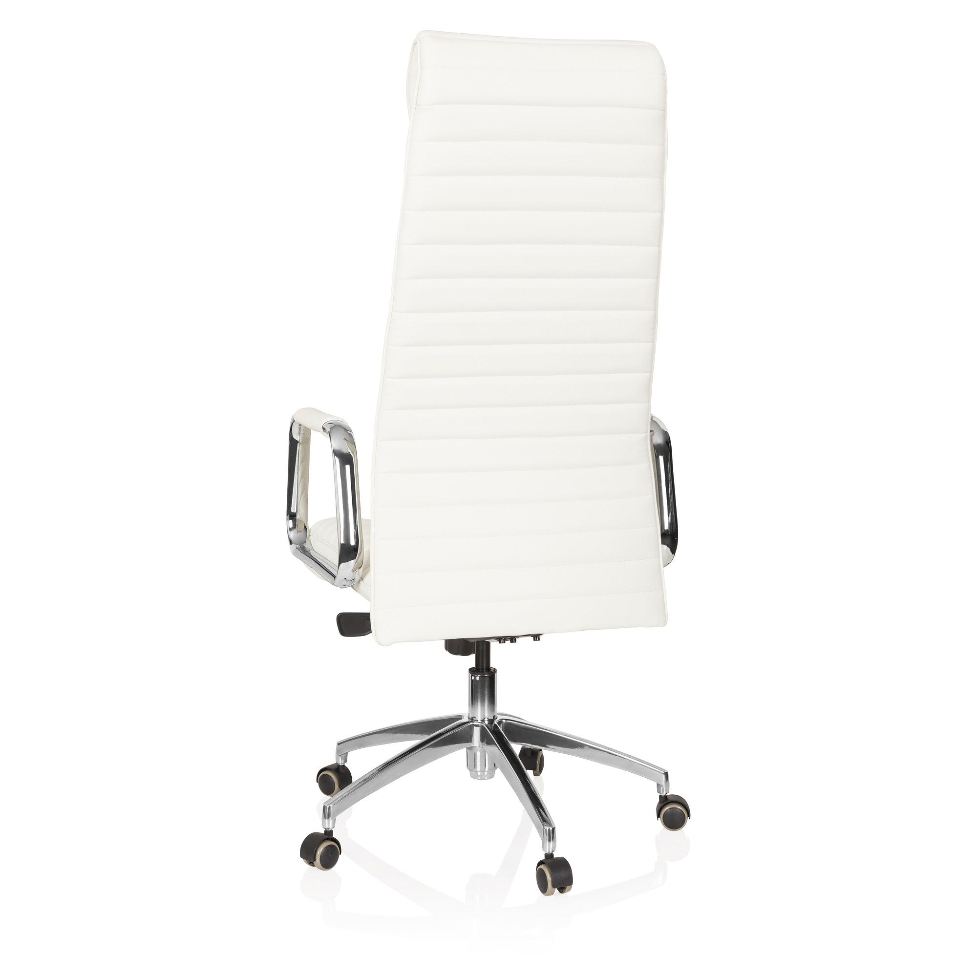 ASPERA 20 Office chair with casters Nappa leather White 9