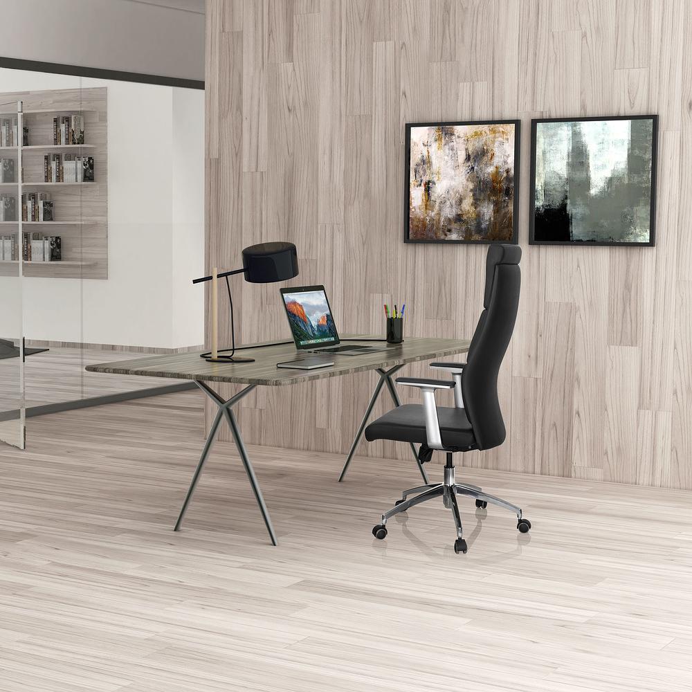 MONZA 20 Swivel Office Chair Leather Black 3
