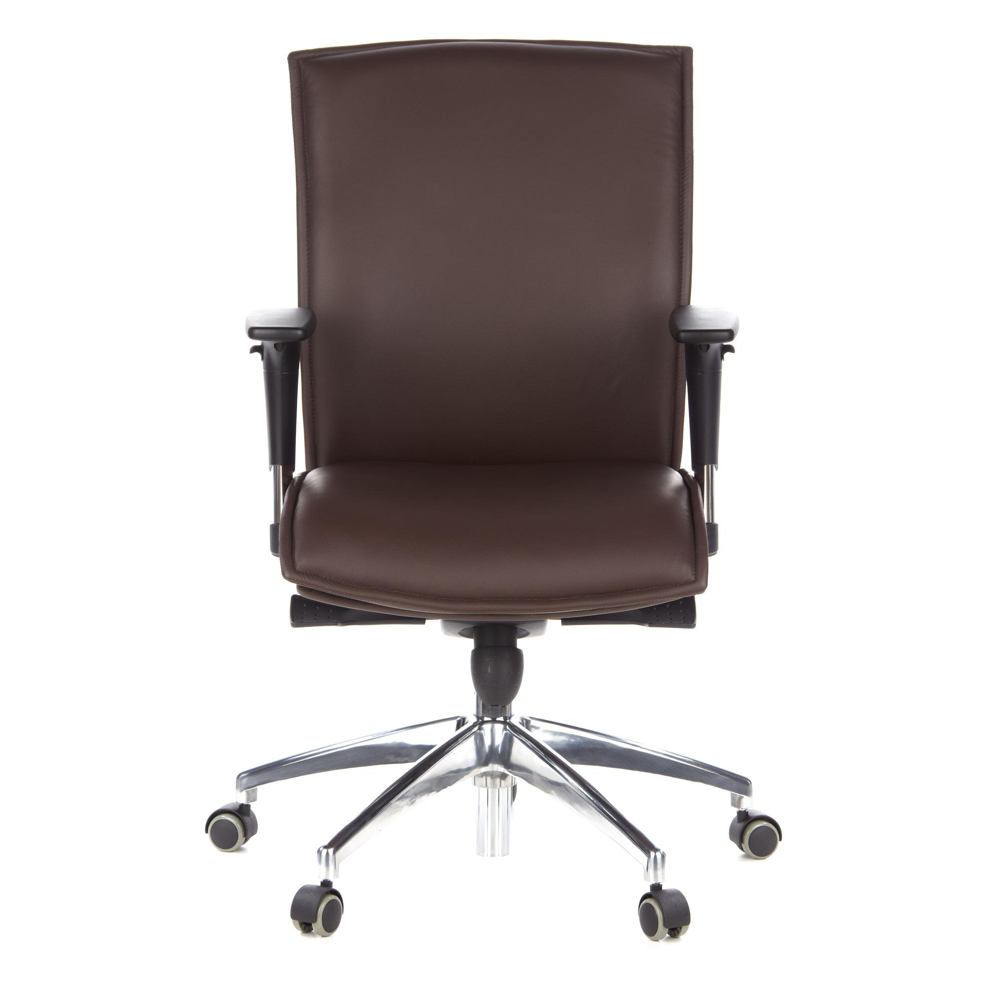 MURANO 10  Office chair with wheels Leather Brown 0