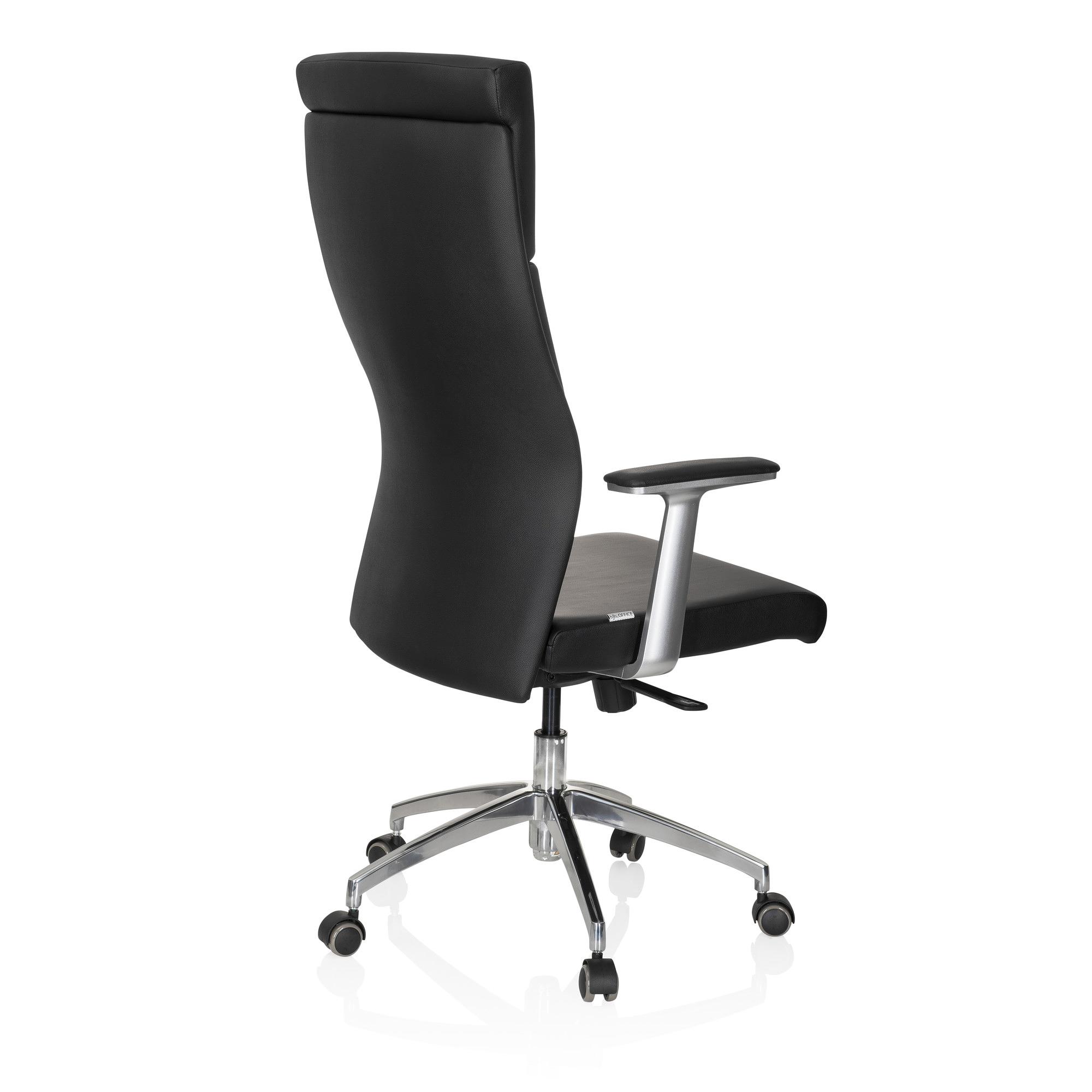 MONZA 20 Swivel Office Chair Leather Black 7