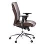 MURANO 10  Office chair with wheels Leather Brown 2