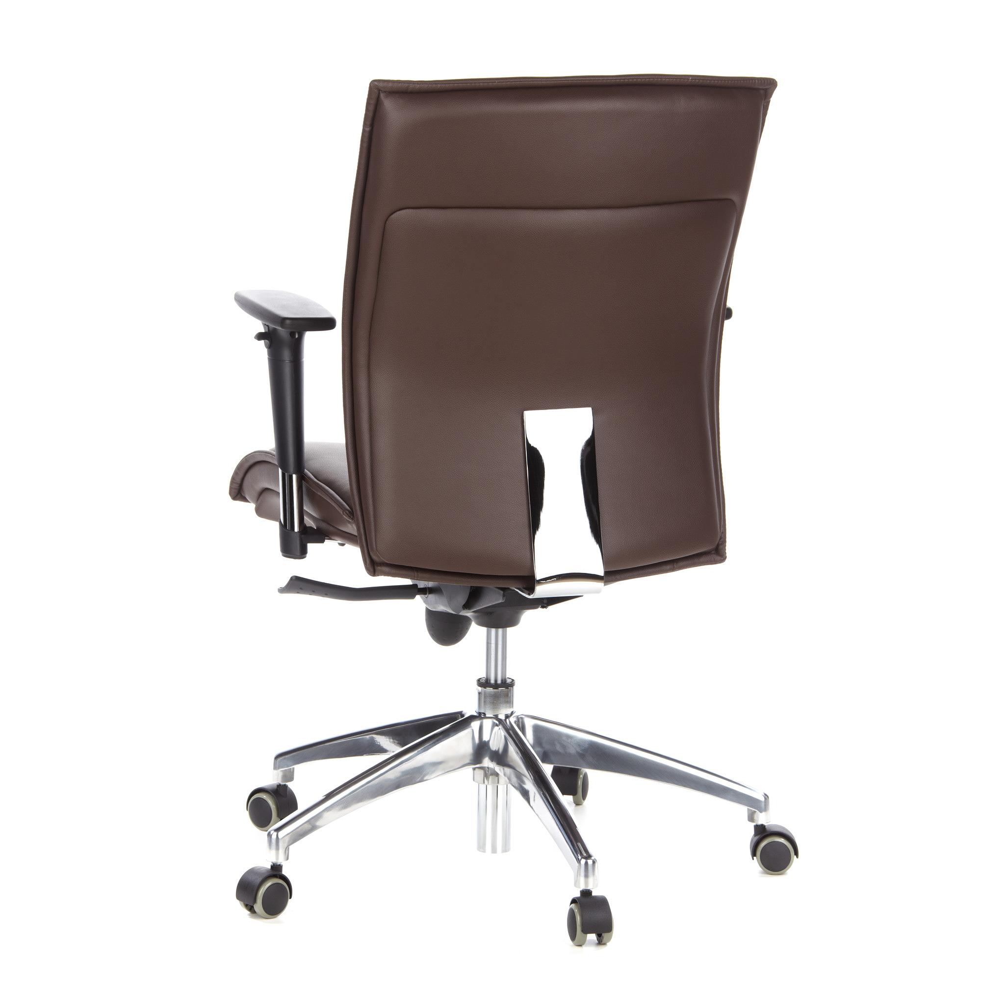 MURANO 10  Office chair with wheels Leather Brown 6