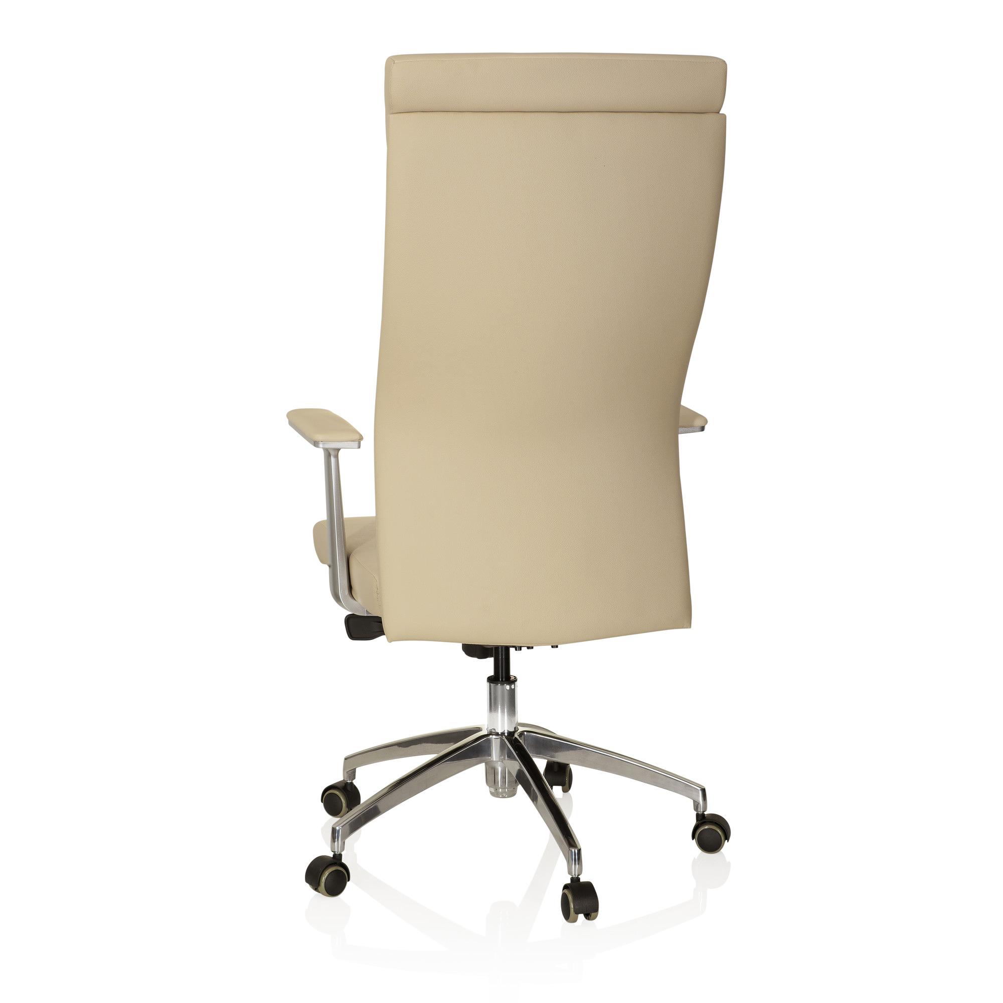 MONZA 20 Swivel Office Chair Leather Beige 9