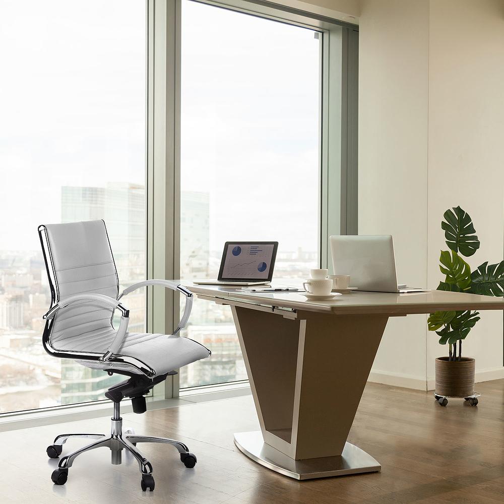 PARMA 10 Office chair leather White 3