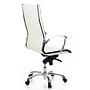 PARMA 20 Swivel office chair with casters, Leather, White 7