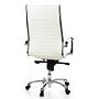 PARMA 20 Swivel office chair with casters, Leather, White 8