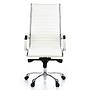 PARMA 20 Swivel office chair with casters, Leather, White 0