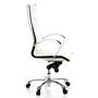 PARMA 20 Swivel office chair with casters, Leather, White 6