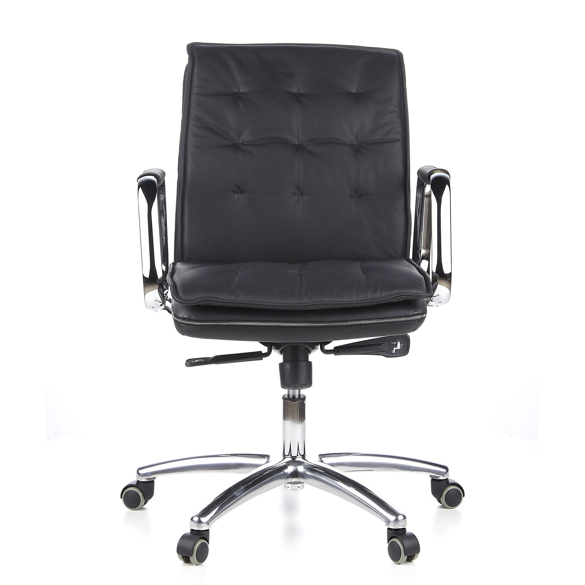 VILLA 10 Office Chair Leather Black 0