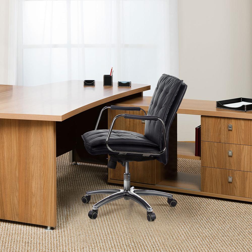 VILLA 10 Office Chair Leather Black 3