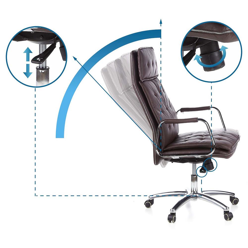 VILLA 20 Office chair Napa leather Brown 1
