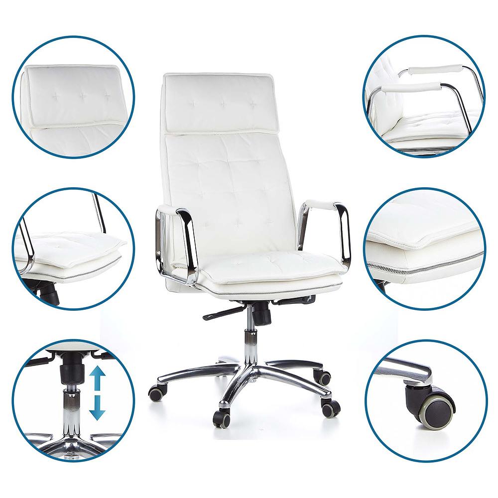 CHAIR 20 Office chair Nappa leather White 2