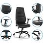 VITORO B Office chair Faux leather Black 2