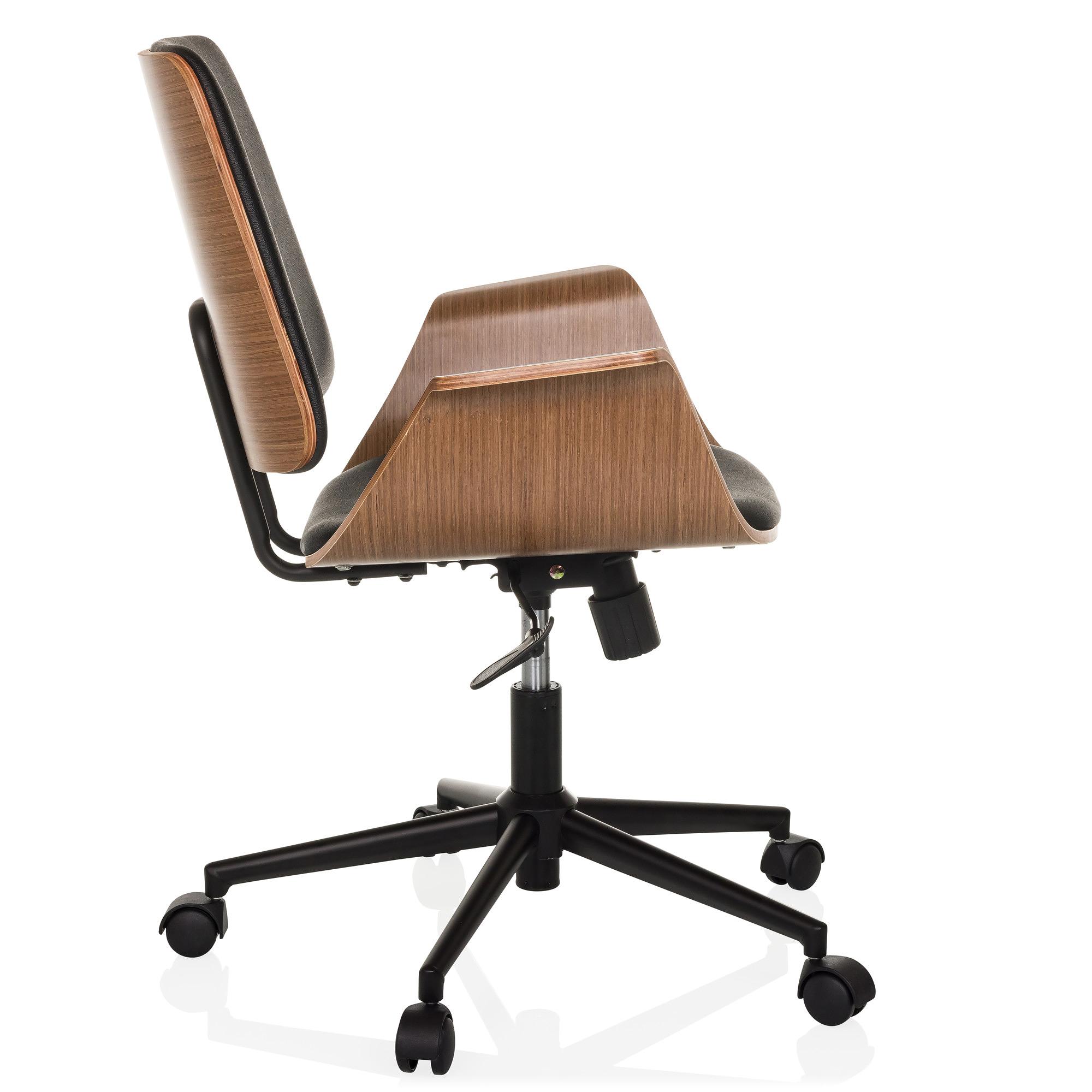 CENCA II Office Chair Swivel Faux Leather Upholstery Black 8