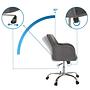 SOLAO 300 Swivel Office Chair Fabric Dark Grey 1