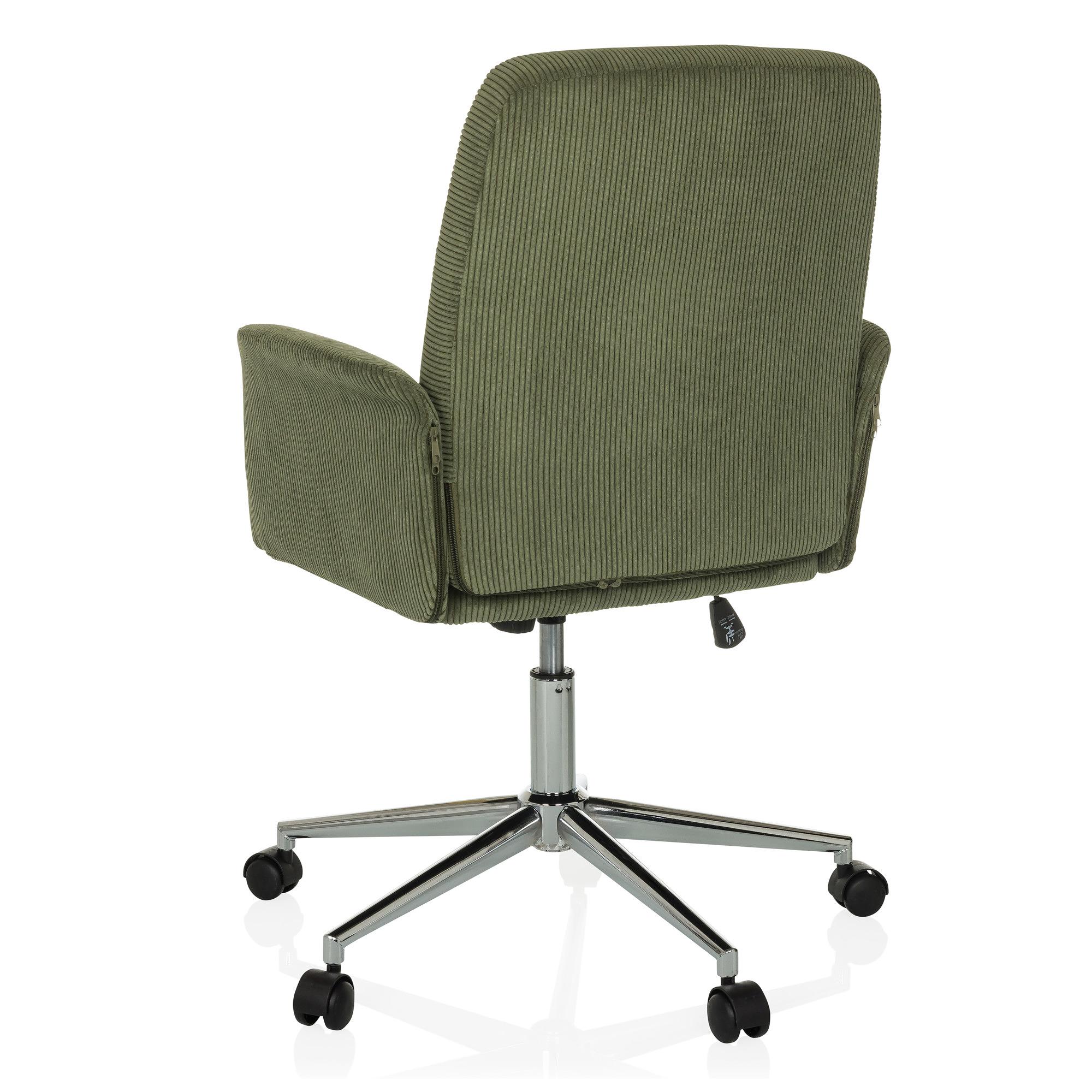 SOLAO CORD Bürostuhl Drehbar Cord-Optik Dunkelgrün 8