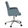 SOLAO CORD Bürostuhl Drehbar mit Cord-Optik Taubenblau 3