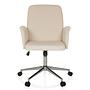 SOLAO CORD Sedia da ufficio Girevole con rotelle effetto velluto a coste Beige 0