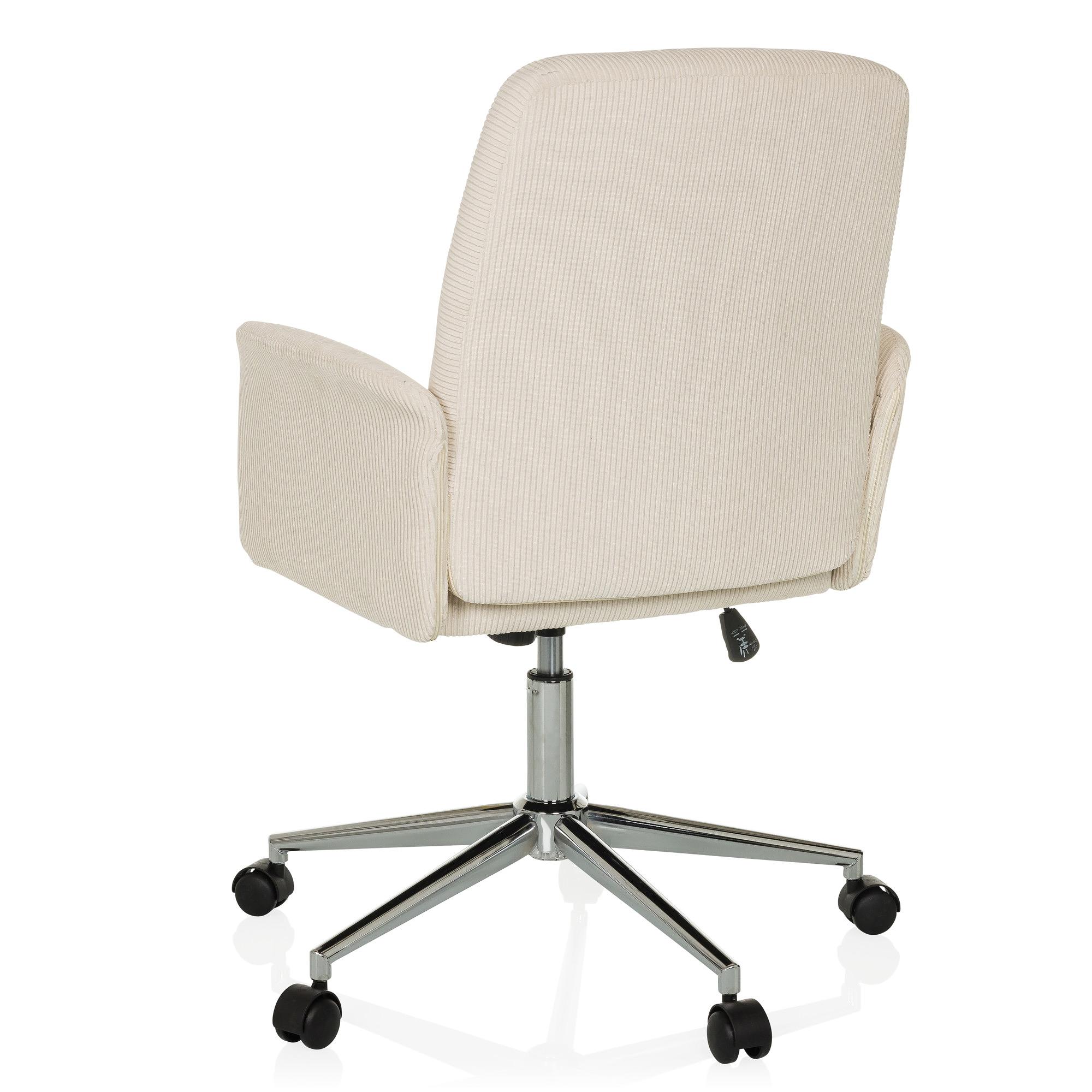 SOLAO CORD Bürostuhl Drehbar mit Rollen Cord-Optik Beige 8