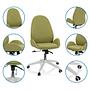 AVEA I Swivel office chair with casters Fabric Green 2