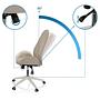 AVEA I Swivel Office Chair with Casters Fabric Beige 1