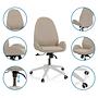 AVEA I Swivel Office Chair with Casters Fabric Beige 2