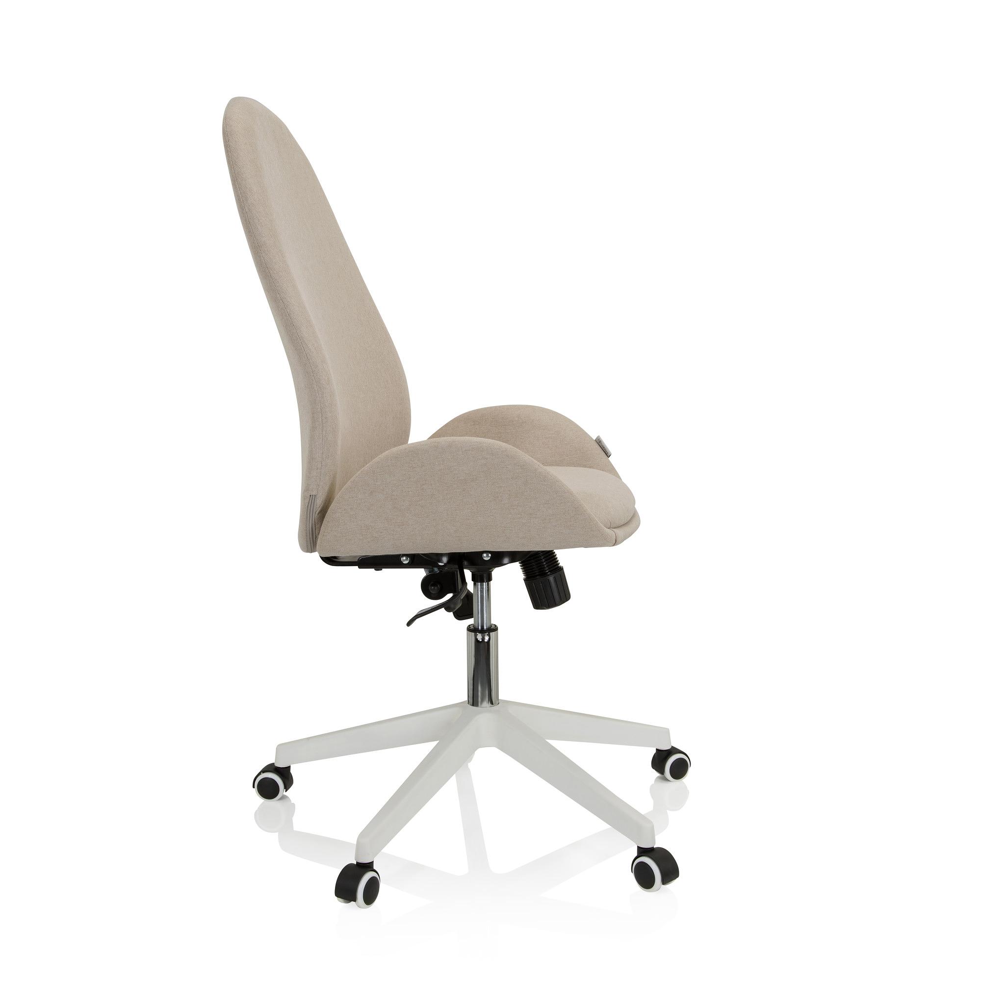 AVEA I Swivel Office Chair with Casters Fabric Beige 6