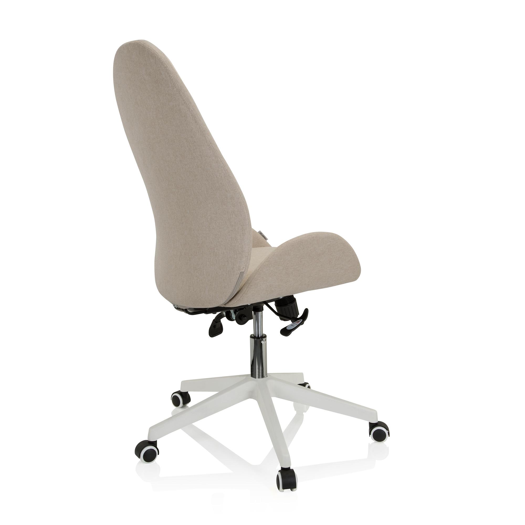 AVEA I Swivel Office Chair with Casters Fabric Beige 7