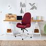 AVEA I Swivel office chair with casters Fabric Bordeaux 3