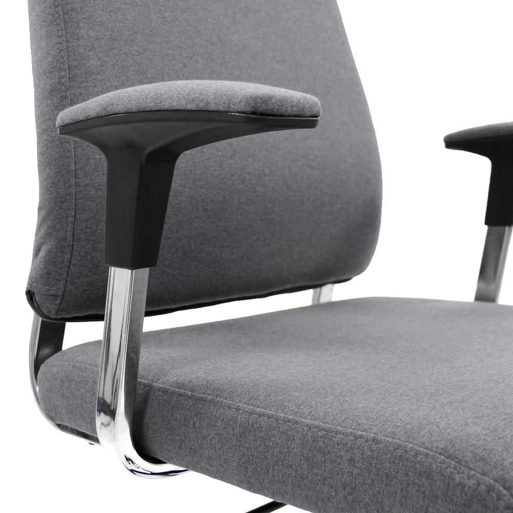 CHARLES I Office Chair Swivel with Casters Fabric Dark Grey 1