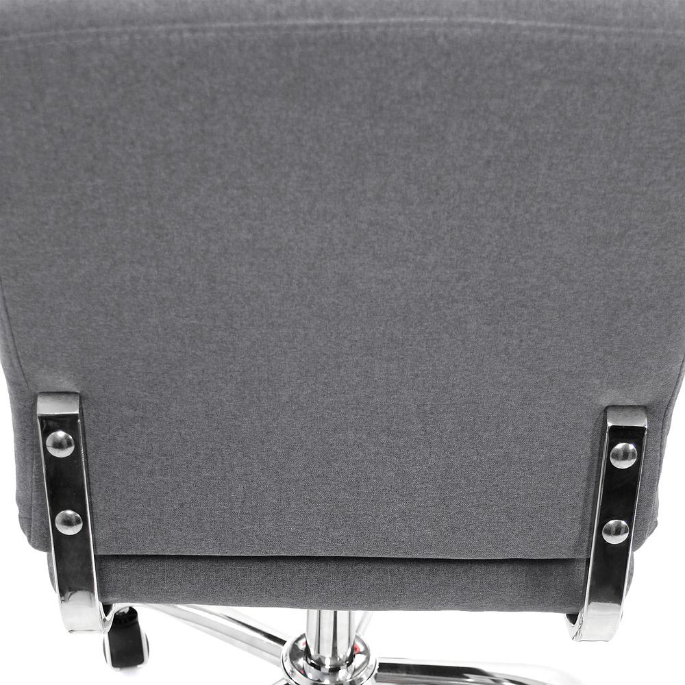 CHARLES I Office Chair Swivel with Casters Fabric Dark Grey 5