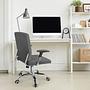 CHARLES I Office Chair Swivel with Casters Fabric Dark Grey 6