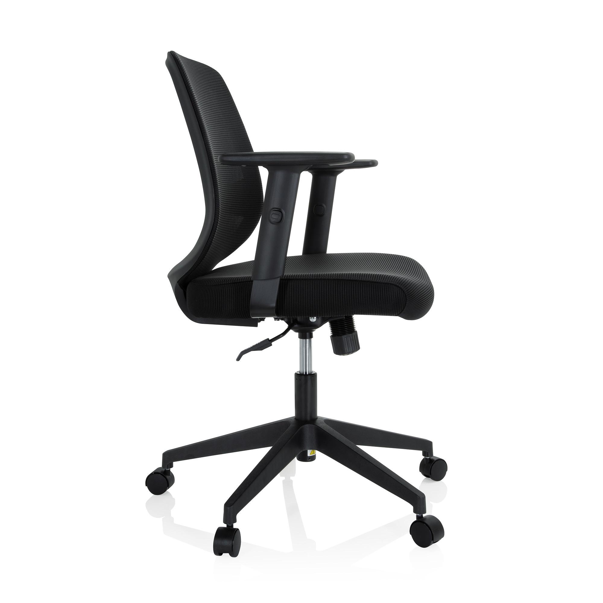 CHESTER Office chair Swivel with wheels Fabric Black 7