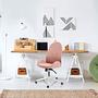 AVEA Office Chair Swivel with Wheels Pink 3