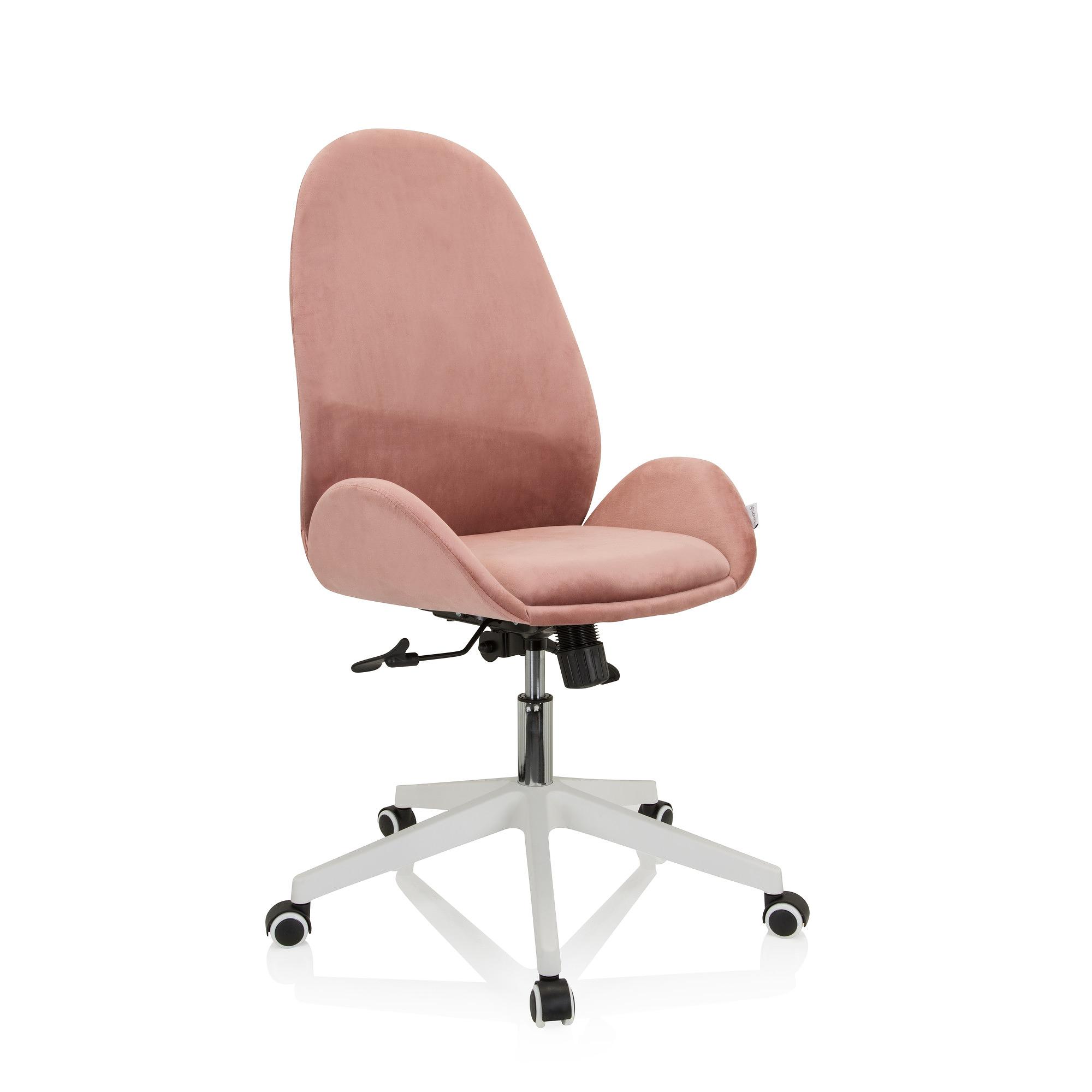 AVEA Office Chair Swivel with Wheels Pink 5